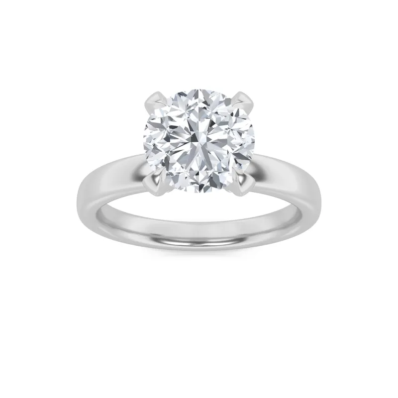 2Cttw Round Shaped Lab Grown Diamond (F/VS) Hidden Halo Petite Shank Ring in 14K Gold made by Zulily