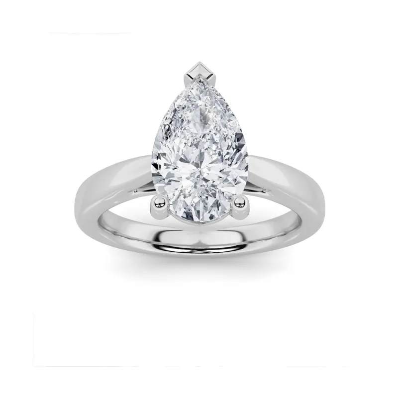 2Cttw Pear Shaped Lab Grown Diamond (F/VS) Classic Shank Solitaire Engagement Ring in 14K Gold made by Zulily