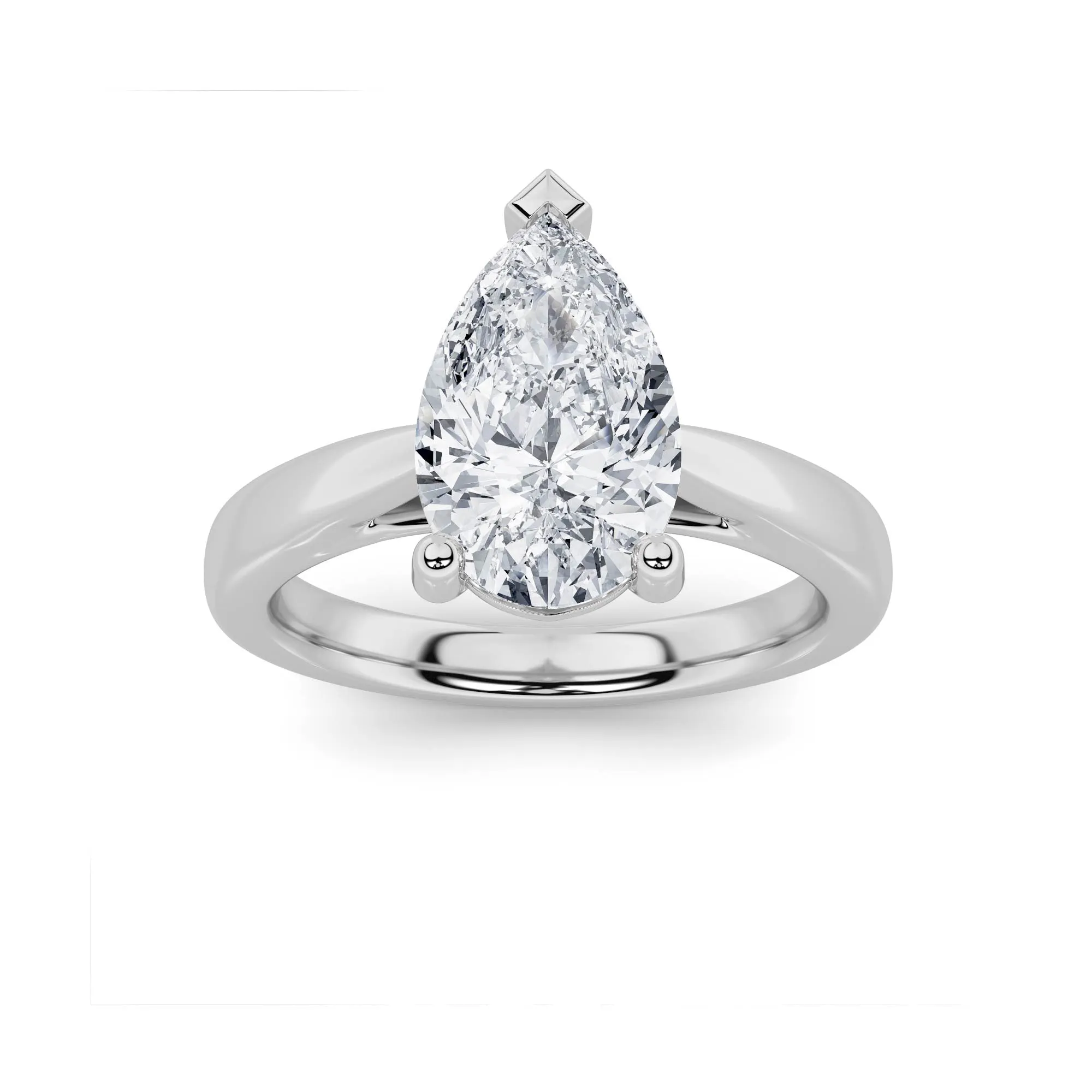 2Cttw Pear Shaped Lab Grown Diamond (F/VS) Classic Shank Solitaire Engagement Ring in 14K Gold sold by Zulily