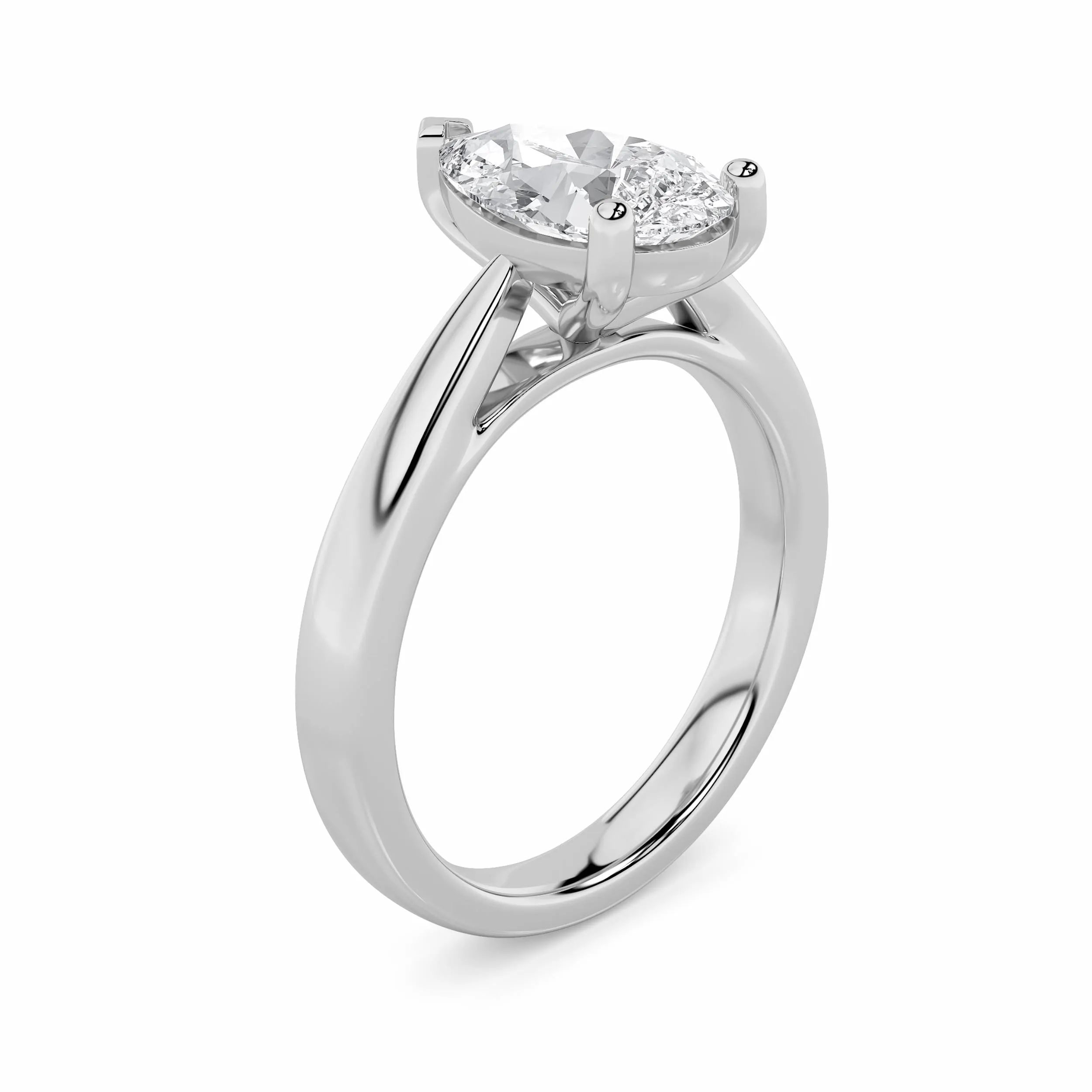 2Cttw Pear Shaped Lab Grown Diamond (F/VS) Classic Shank Solitaire Engagement Ring in 14K Gold sold by Zulily product image thumbnail 3