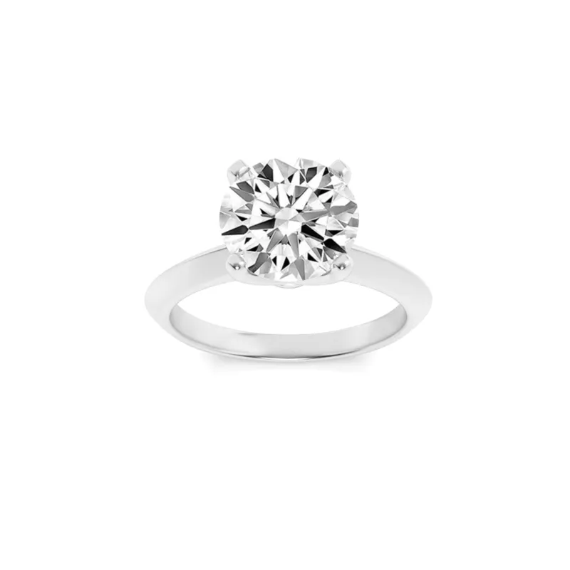 2Cttw Round Shaped Lab Grown Diamond (F/VS) Knife Edge Shank Solitaire Engagement Ring in 14K Gold made by Zulily