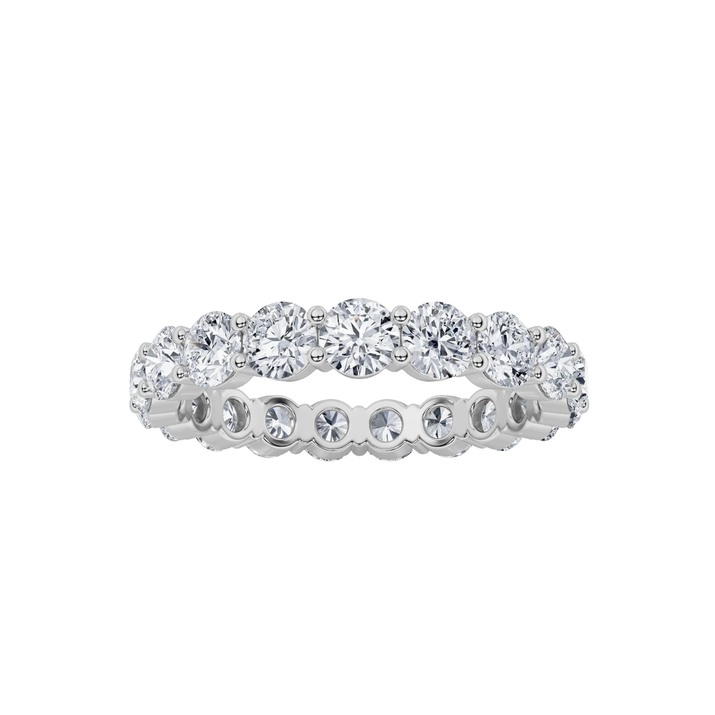 2.1Cttw Round Shaped Lab Grown Diamond Split Prong Eternity Ring in 14K Gold (F/VS) sold by Zulily