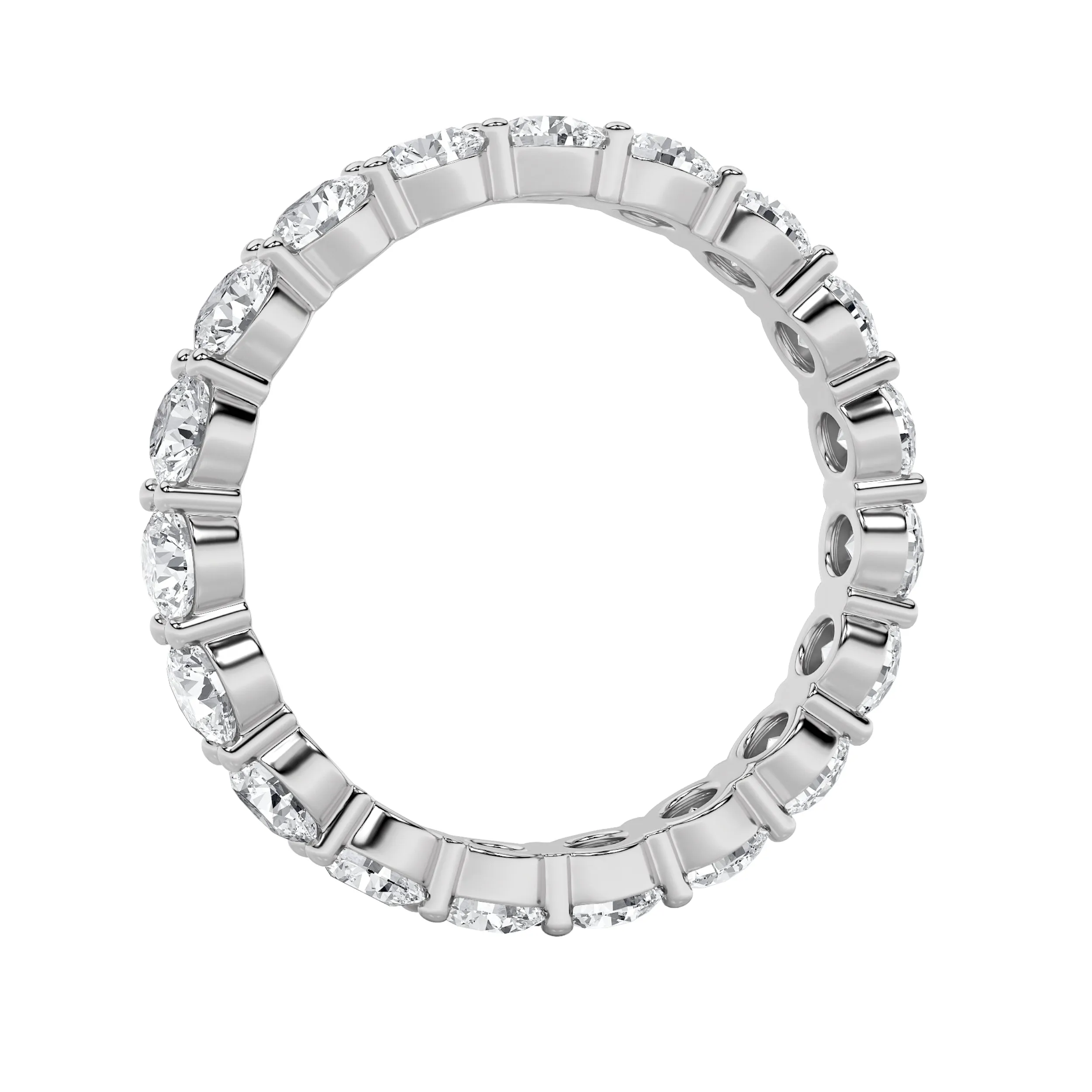 2.1Cttw Round Shaped Lab Grown Diamond Split Prong Eternity Ring in 14K Gold (F/VS) sold by Zulily product image thumbnail 5