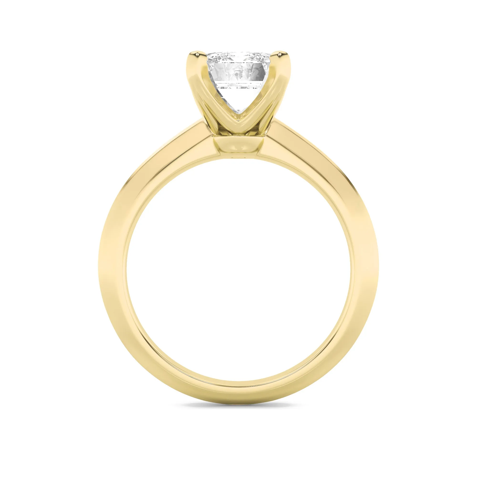 3Cttw Radiant Shaped Lab Grown Diamond (F/VS) Knife Edge Shank Solitaire Engagement Ring in 14K Gold sold by Zulily product image thumbnail 4
