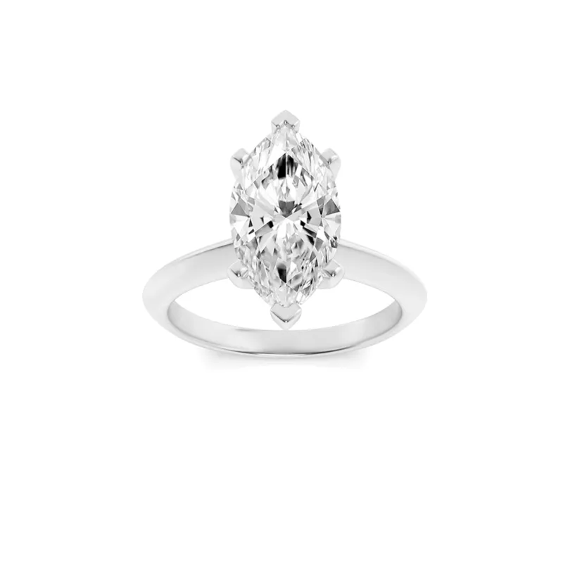 2Cttw Marquise Shaped Lab Grown Diamond (G/VS) Knife Edge Shank Solitaire Engagement Ring in 14K Gold made by Zulily