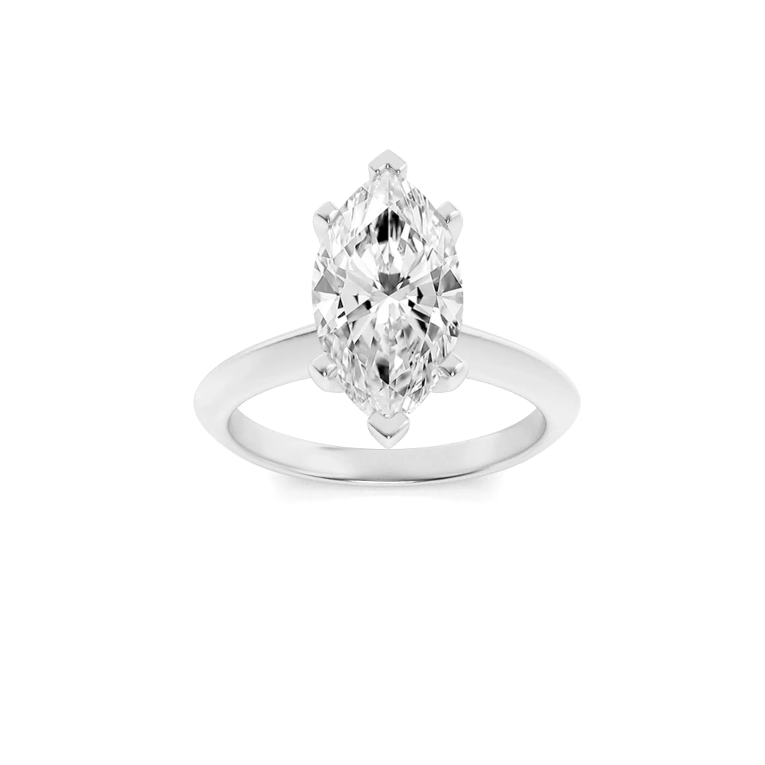 2Cttw Marquise Shaped Lab Grown Diamond (G/VS) Knife Edge Shank Solitaire Engagement Ring in 14K Gold sold by Zulily