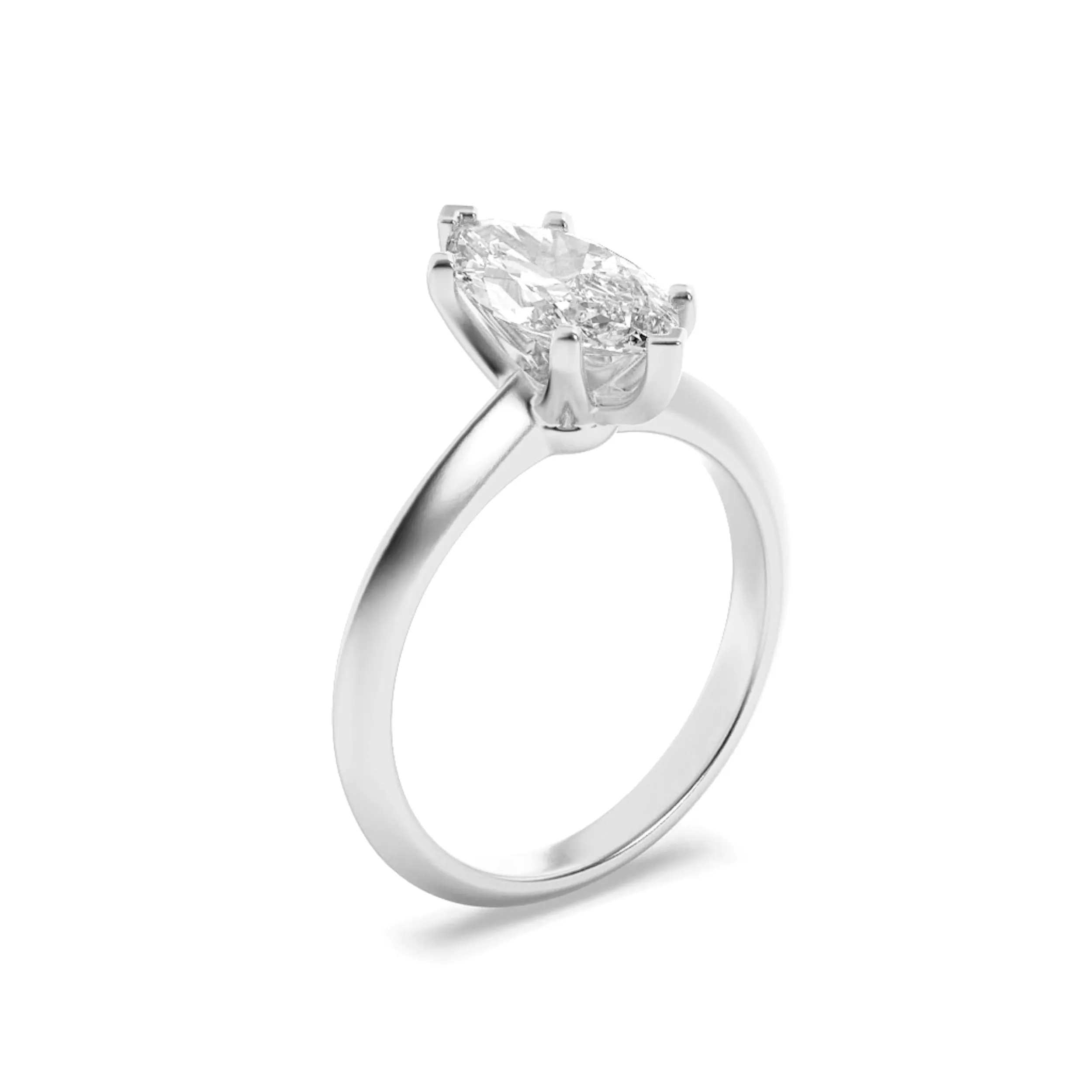 2Cttw Marquise Shaped Lab Grown Diamond (G/VS) Knife Edge Shank Solitaire Engagement Ring in 14K Gold sold by Zulily product image thumbnail 3
