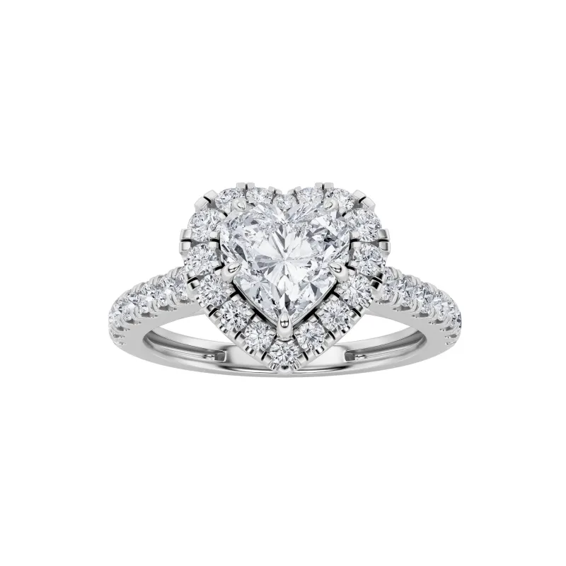 1.5Cttw Heart Shaped Lab Grown Diamond (F/VS) Heart Shaped Ring in 14K Gold made by Zulily