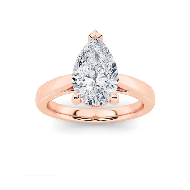 2Cttw Pear Shaped Lab Grown Diamond (F/VS) Classic Shank Solitaire Engagement Ring in 14K Gold made by Zulily