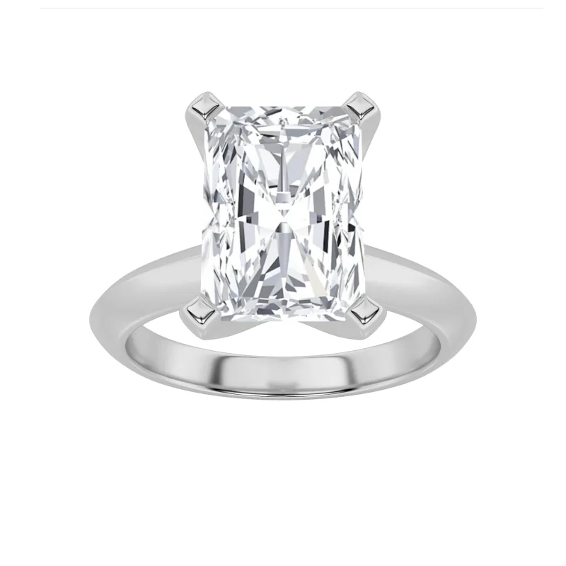 1Cttw Radiant Shaped Lab Grown Diamond (G/VS) Knife Edge Shank Solitaire Engagement Ring in 14K Gold made by Zulily