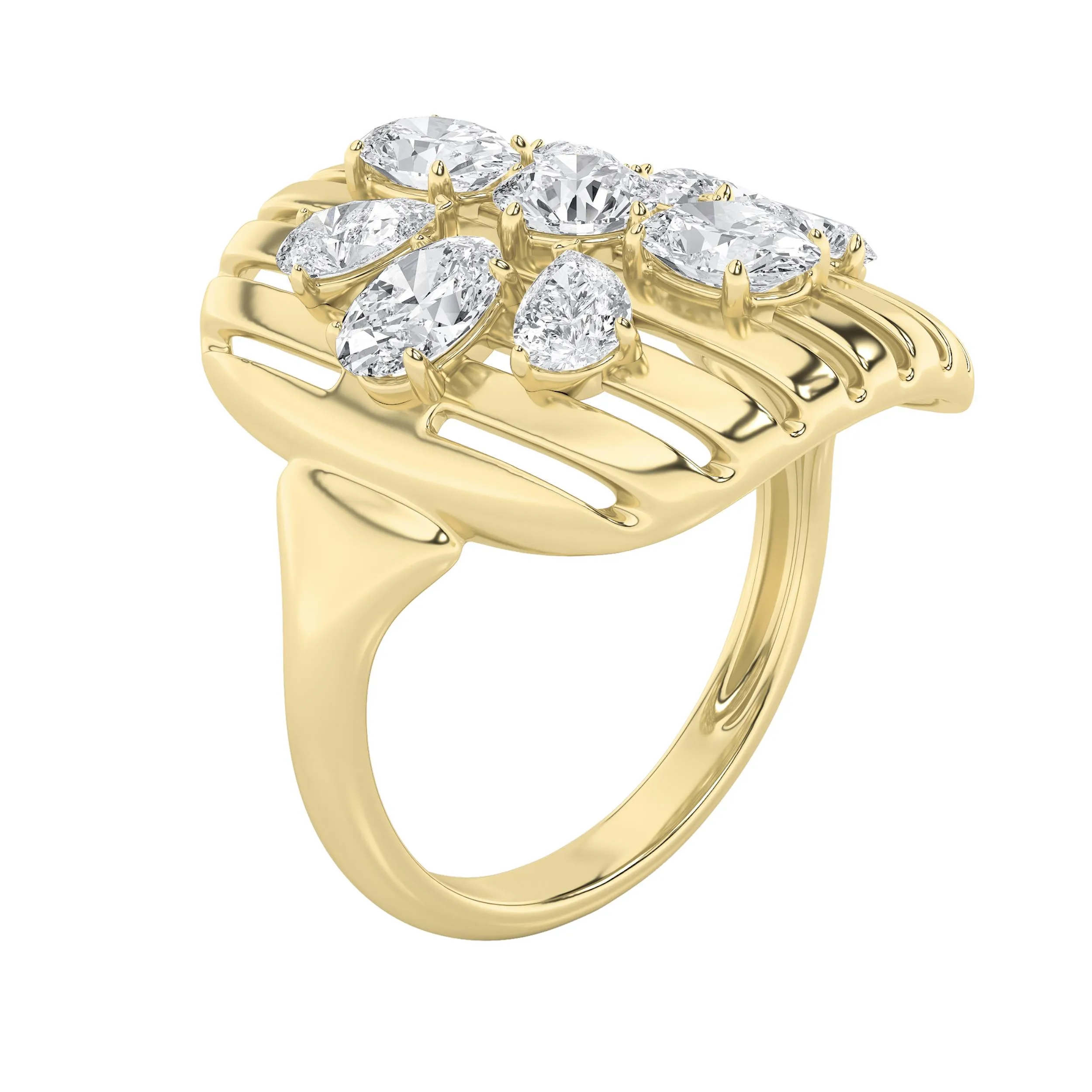 2Cttw Round Shaped Lab Grown Diamond (F/VS) Fashion Ring in 14K Gold sold by Zulily product image thumbnail 3