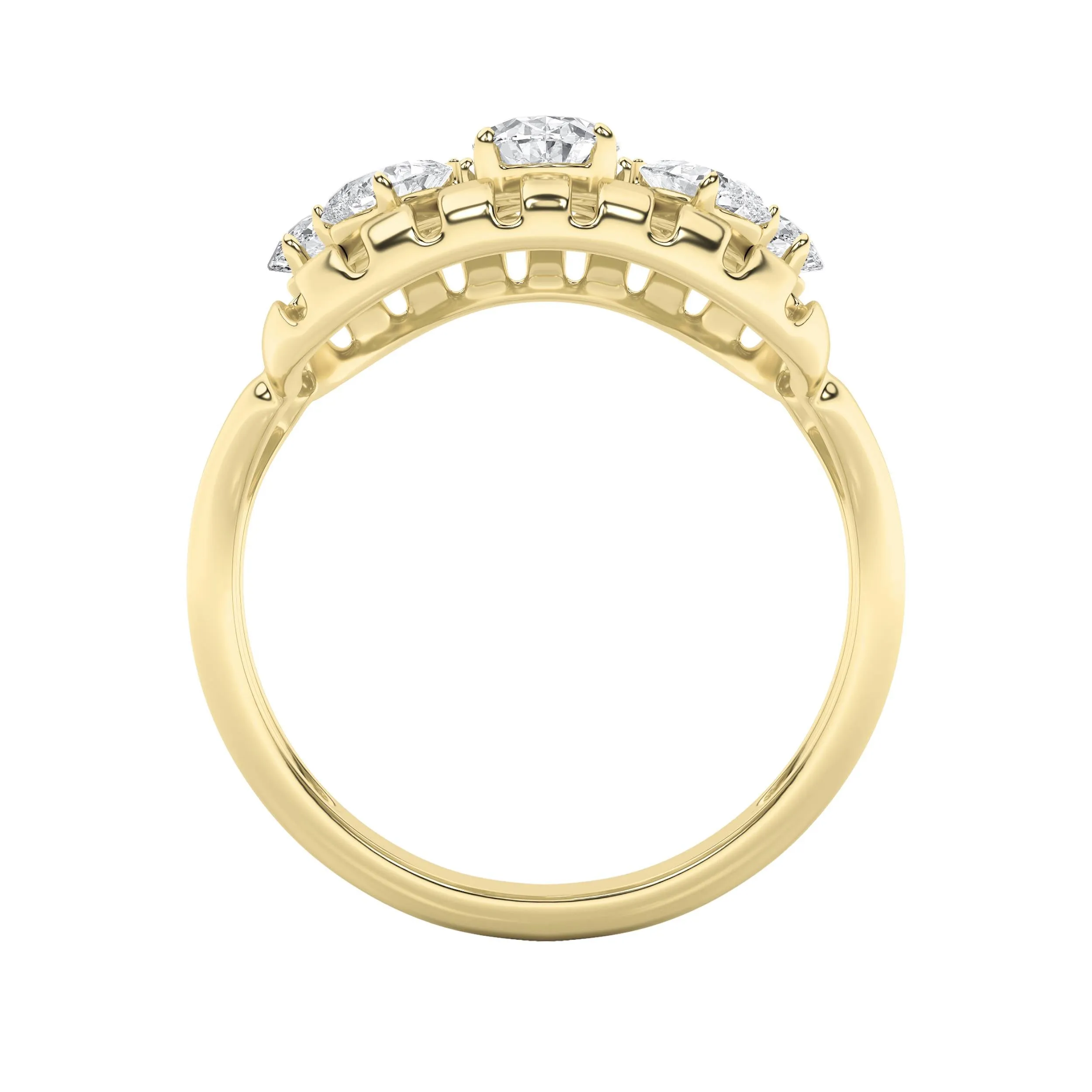 2Cttw Round Shaped Lab Grown Diamond (F/VS) Fashion Ring in 14K Gold sold by Zulily product image thumbnail 4