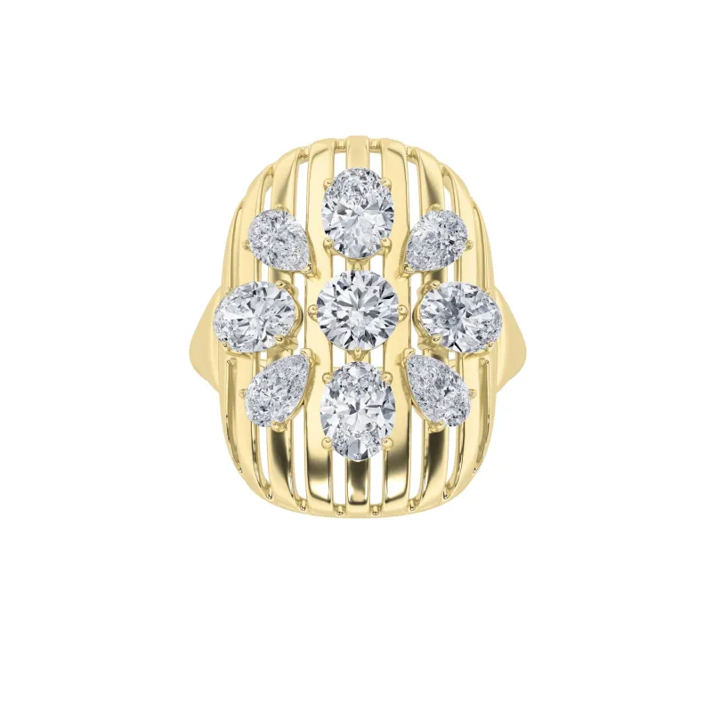 2Cttw Round Shaped Lab Grown Diamond (F/VS) Fashion Ring in 14K Gold made by Zulily