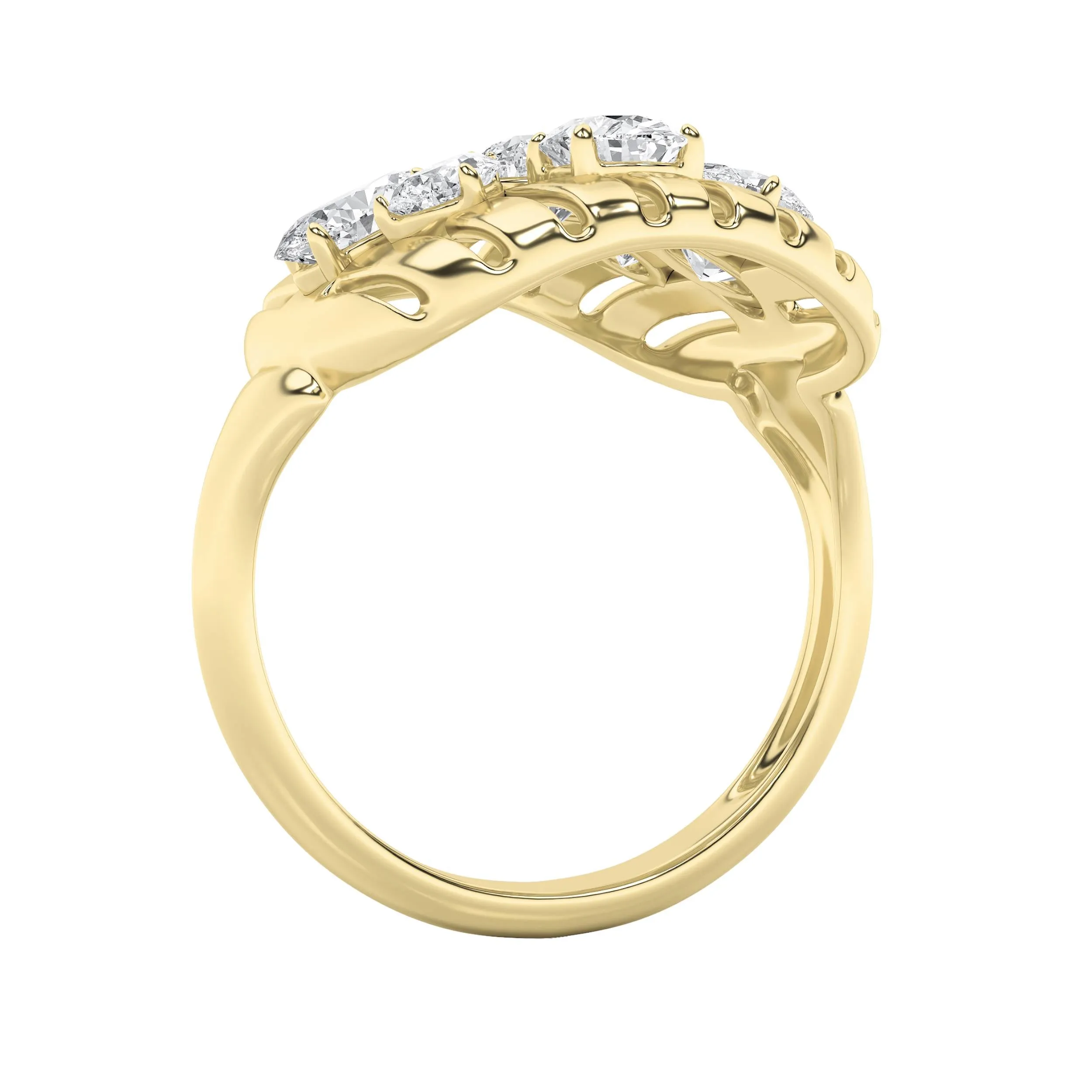 2Cttw Round Shaped Lab Grown Diamond (F/VS) Fashion Ring in 14K Gold sold by Zulily product image thumbnail 5