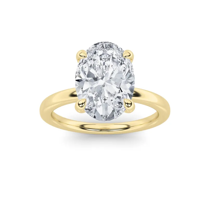 2Cttw Oval Shaped Lab Grown Diamond Classic Solitaire Ring in 14K Gold (F/VS) made by Zulily