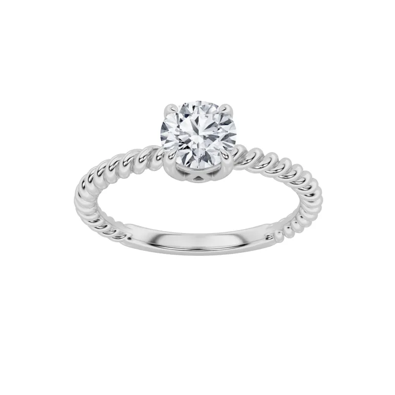 0.5Cttw Round Shaped Lab Grown Diamond (F/VS) Solitaire Engagement Ring in 14K Gold made by Zulily