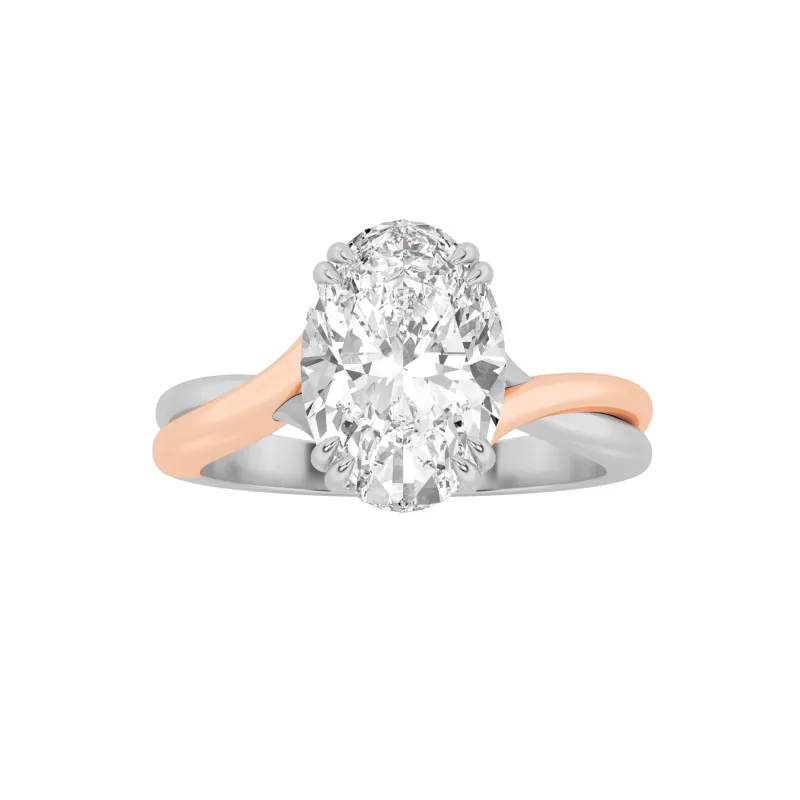 2Cttw Oval Shaped Lab Grown Diamond (F/VS) Solitaire Engagement Ring in 14K Gold made by Zulily