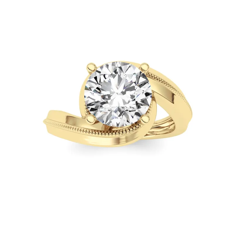 2.5Cttw Round Shaped Lab Grown Diamond (F/VS)  Ring in 14K Gold made by Zulily