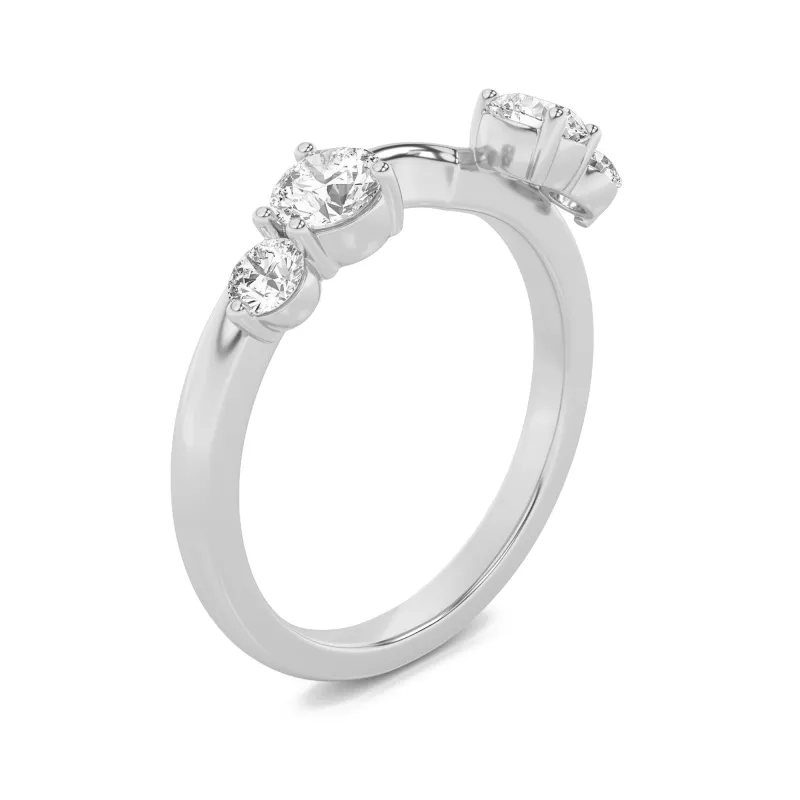 0.75Cttw Round Shaped Lab Grown Diamond (F/VS) Fashion Wrap Ring in 14K Gold made by Zulily