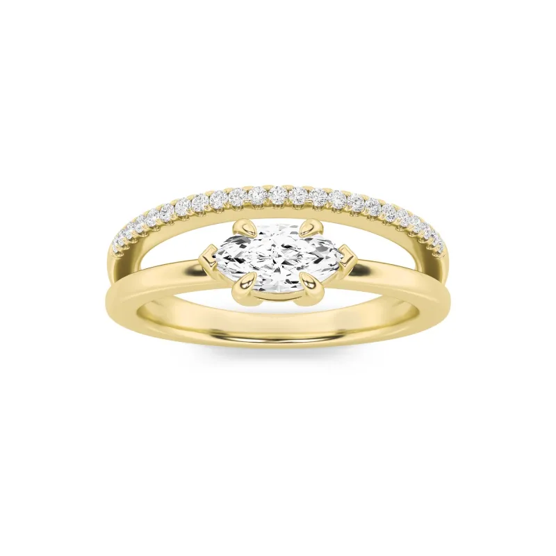 0.5Cttw Marquise Shaped Lab Grown Diamond (G/VS) Fashion Ring in 10K Gold made by Zulily