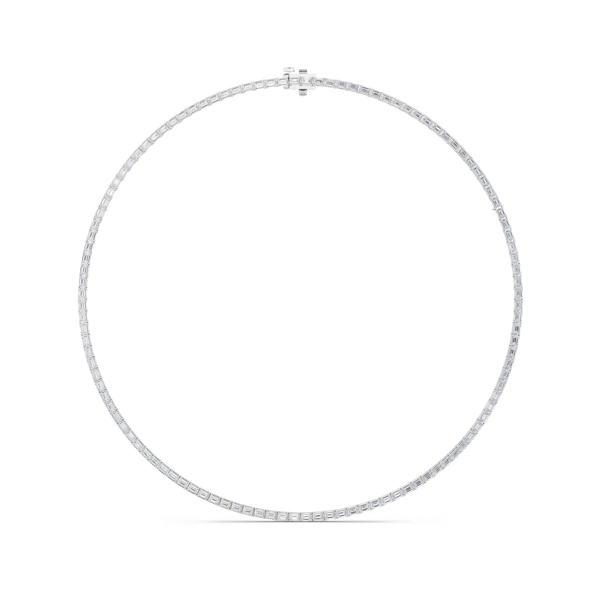 Emerald (F/VS) Lab Grown Diamond Prong 14K White Gold Classic Eternity Tennis Necklace sold by Zulily