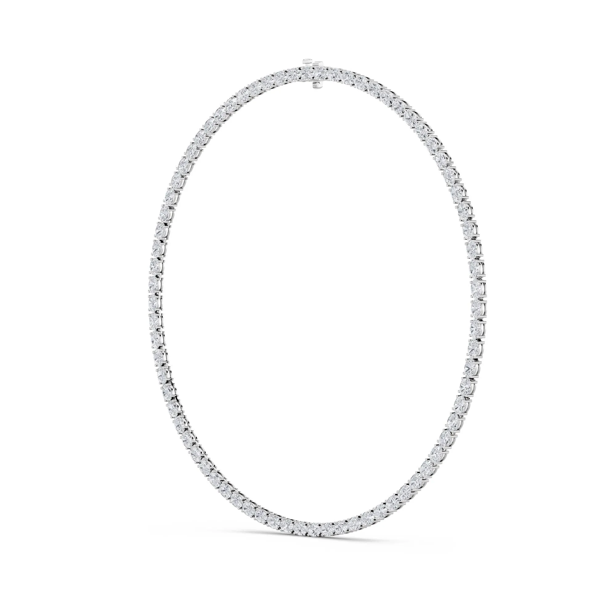 Oval (F/VS) Lab Grown Diamond Prong 14K White Gold Classic Eternity Tennis Necklace sold by Zulily product image thumbnail 5