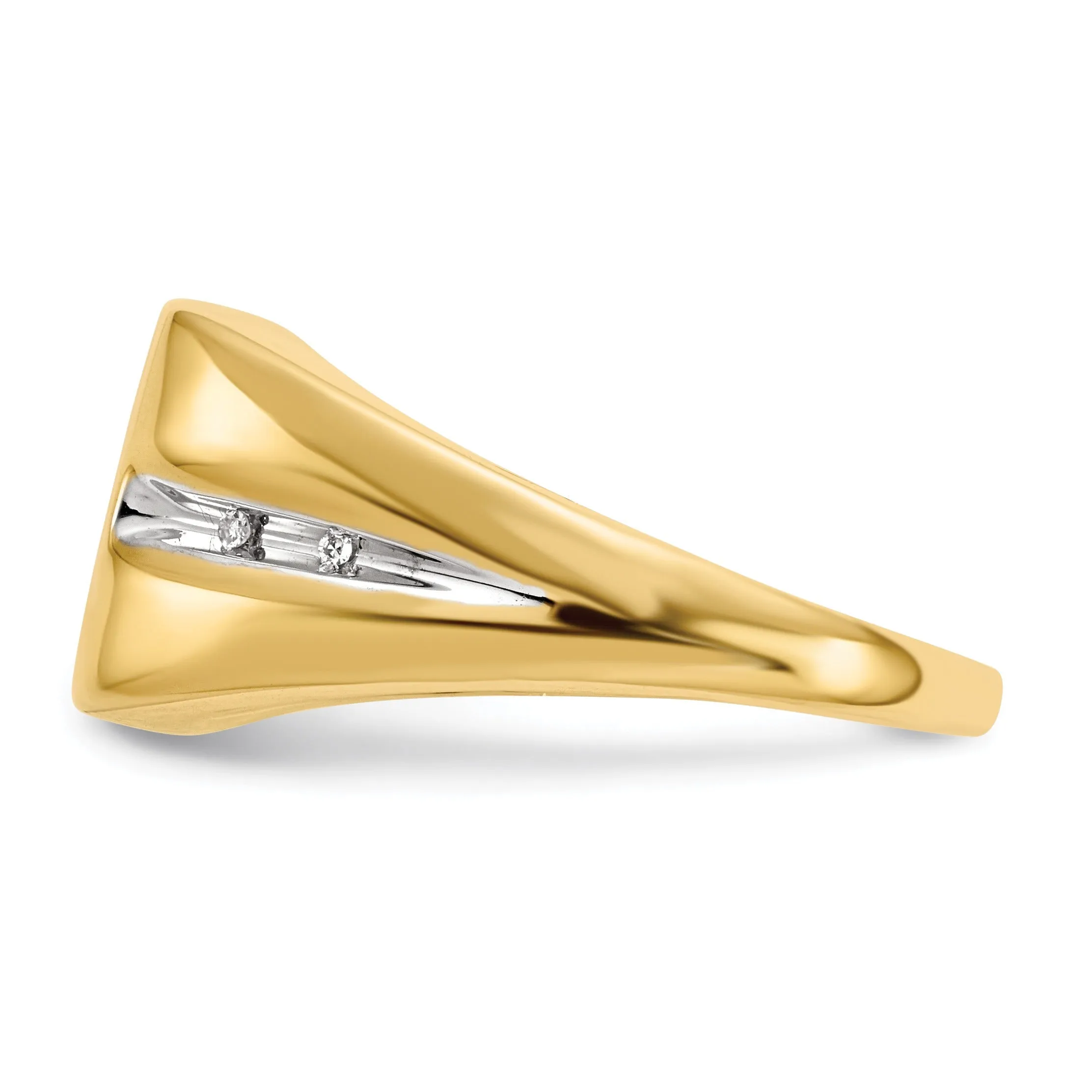 14k Gold Lab Grown Diamond and Onyx Cross Men's Ring sold by Zulily product image thumbnail 4