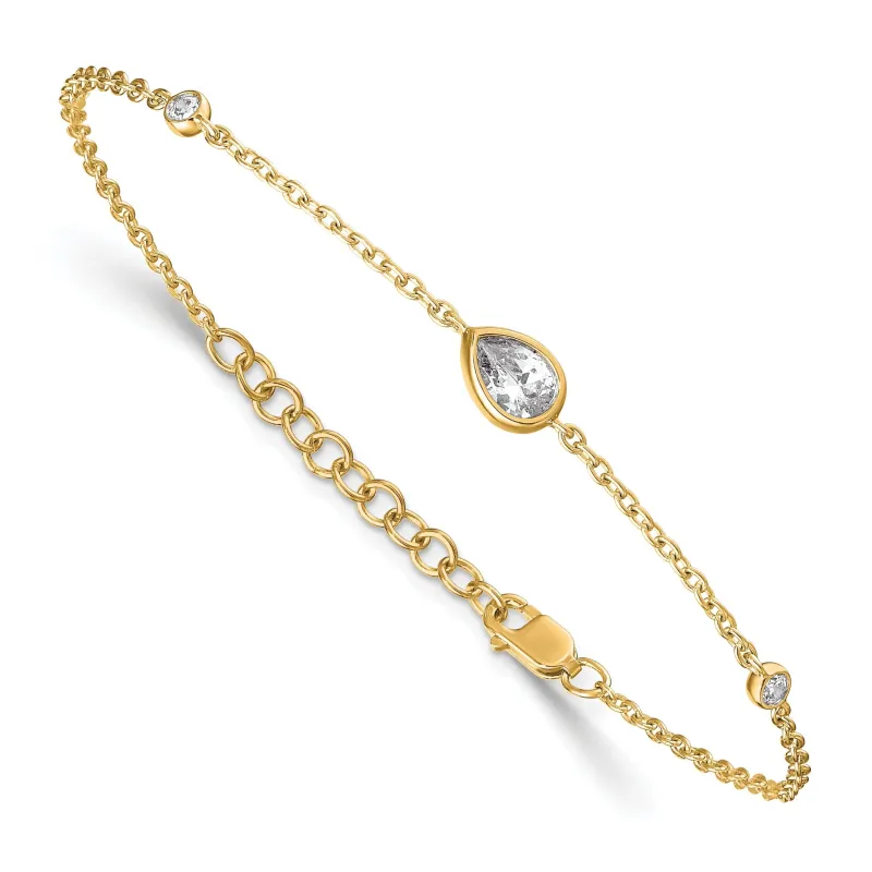 14K Yellow Gold 3/8 carat Lab Grown Diamond Bracelet made by Zulily