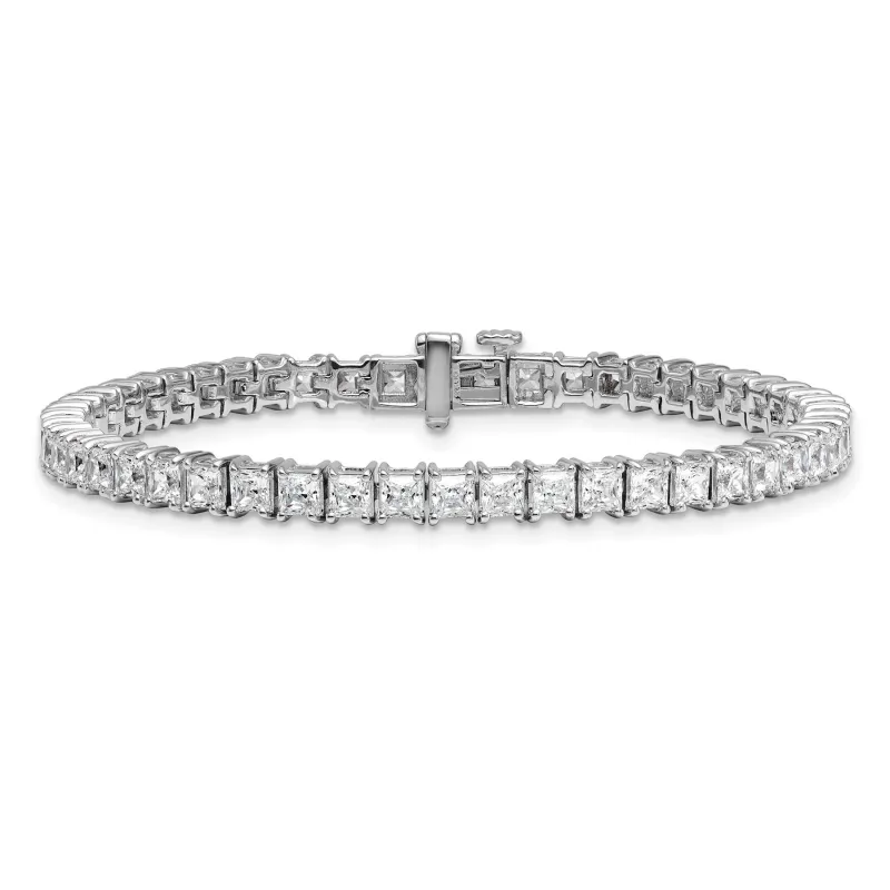 14K Gold Lab Grown Diamond Princess Tennis Bracelet made by Zulily
