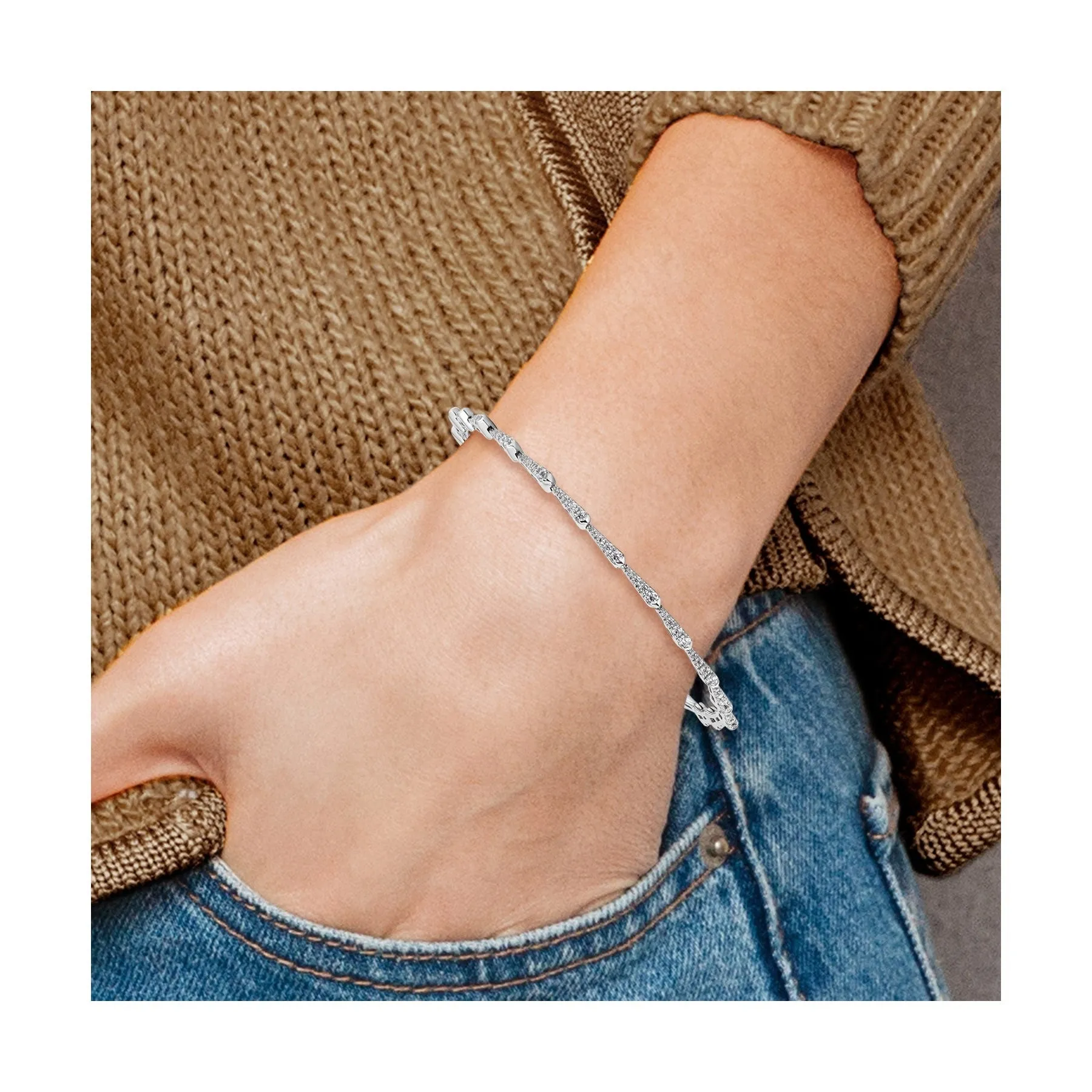 14K Yellow Gold 1/2 carat Lab Grown Diamond Fashion Bracelet sold by Zulily product image thumbnail 2