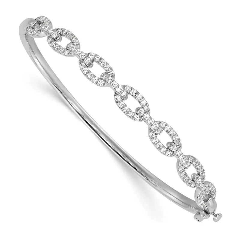 14K Gold Lab Grown Diamond Link Bangle Bracelets made by Zulily