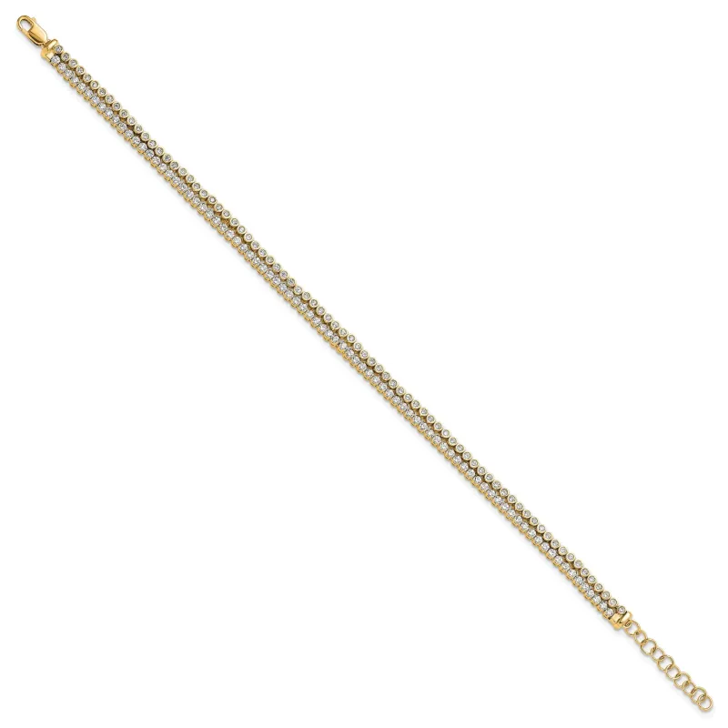 14K Gold Lab Grown Diamond Double Extension Bracelets made by Zulily