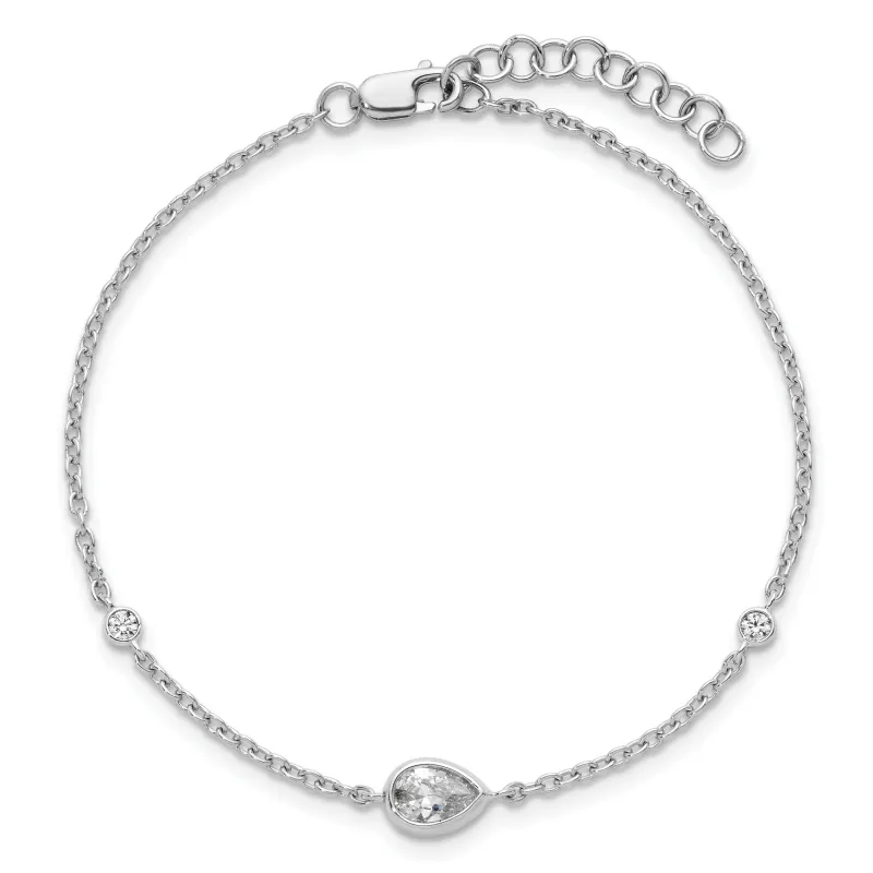 14k White Gold 3/8 Carat Lab Grown Diamond Tennis Bracelet made by Zulily