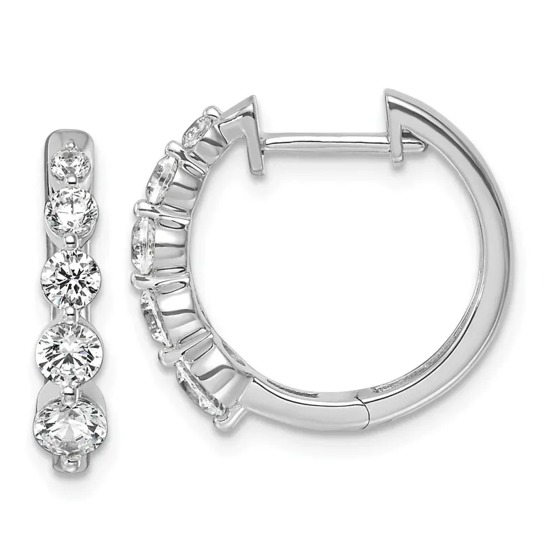 14k Gold Lab Grown Diamond Hinged Hoop Complete Earrings made by Zulily