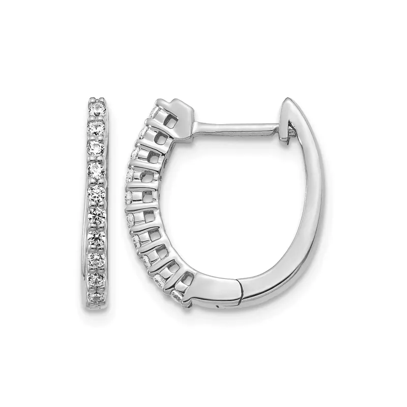 14k Gold Lab Grown Diamond Hinged Hoop Earrings made by Zulily