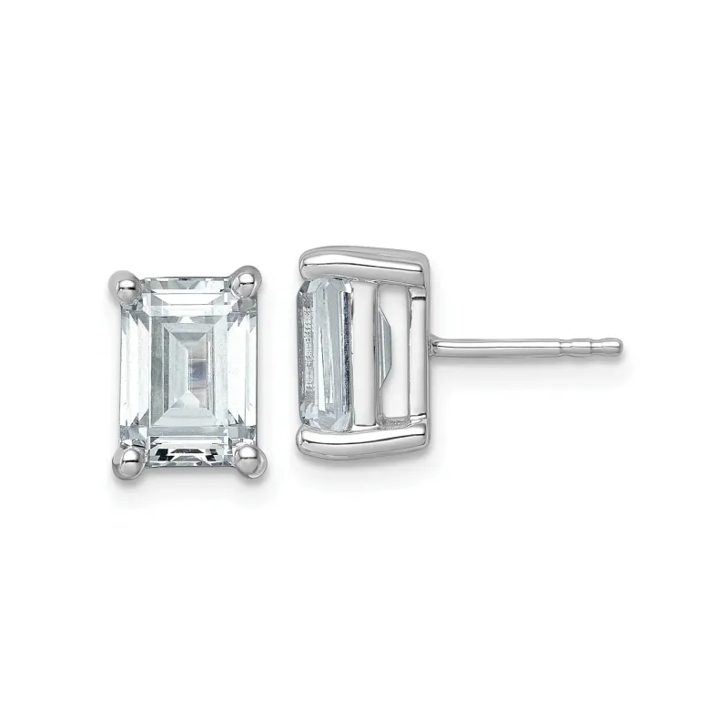 14K Gold Lab Grown Emerald Diamond Four Prong Stud Earrings made by Zulily