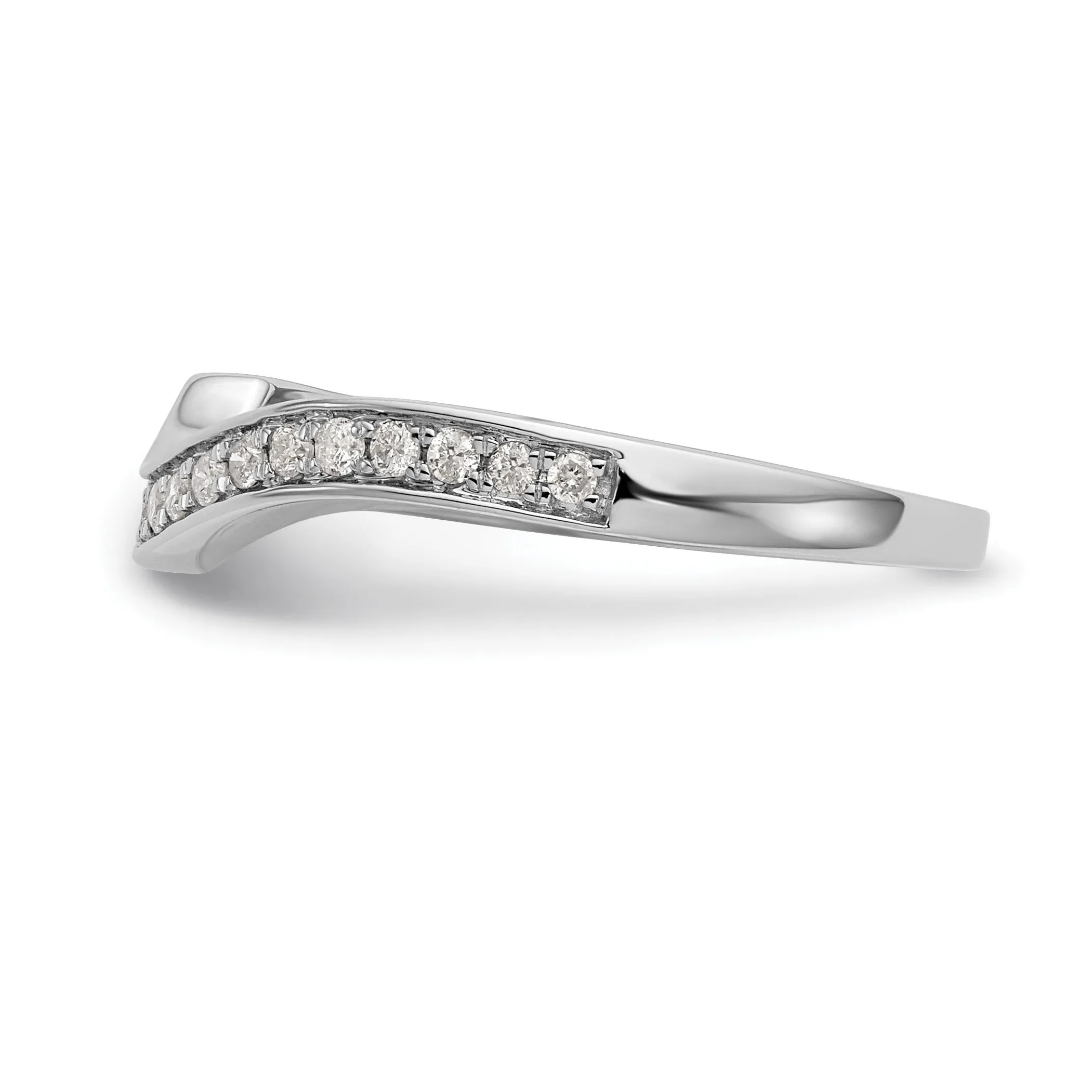 Solid 14k White Gold Lab Grown Diamond Wedding Ring 0.2 Ct sold by Zulily product image thumbnail 4