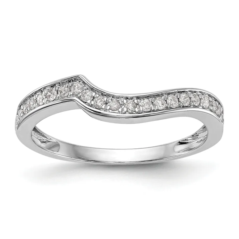 Solid 14k White Gold Lab Grown Diamond Wedding Ring 0.2 Ct made by Zulily