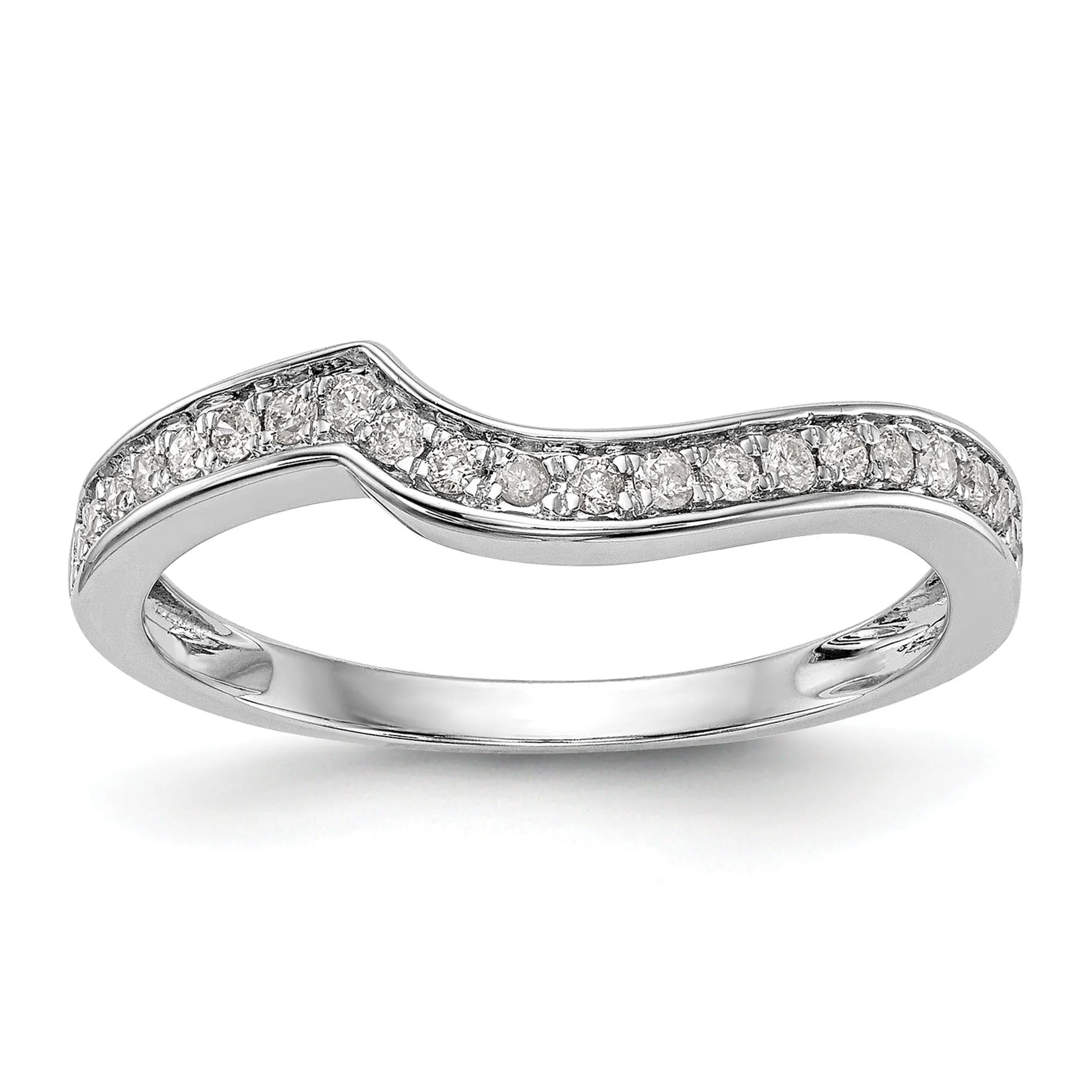 Solid 14k White Gold Lab Grown Diamond Wedding Ring 0.2 Ct sold by Zulily