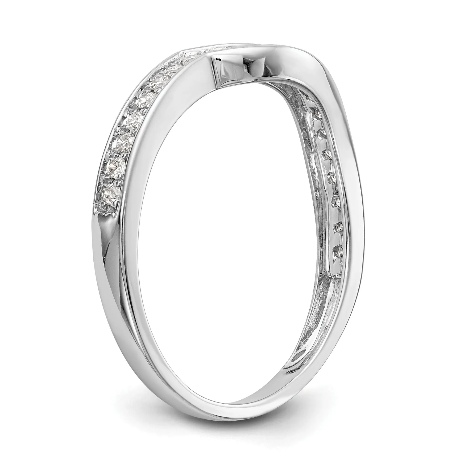 Solid 14k White Gold Lab Grown Diamond Wedding Ring 0.2 Ct sold by Zulily product image thumbnail 5