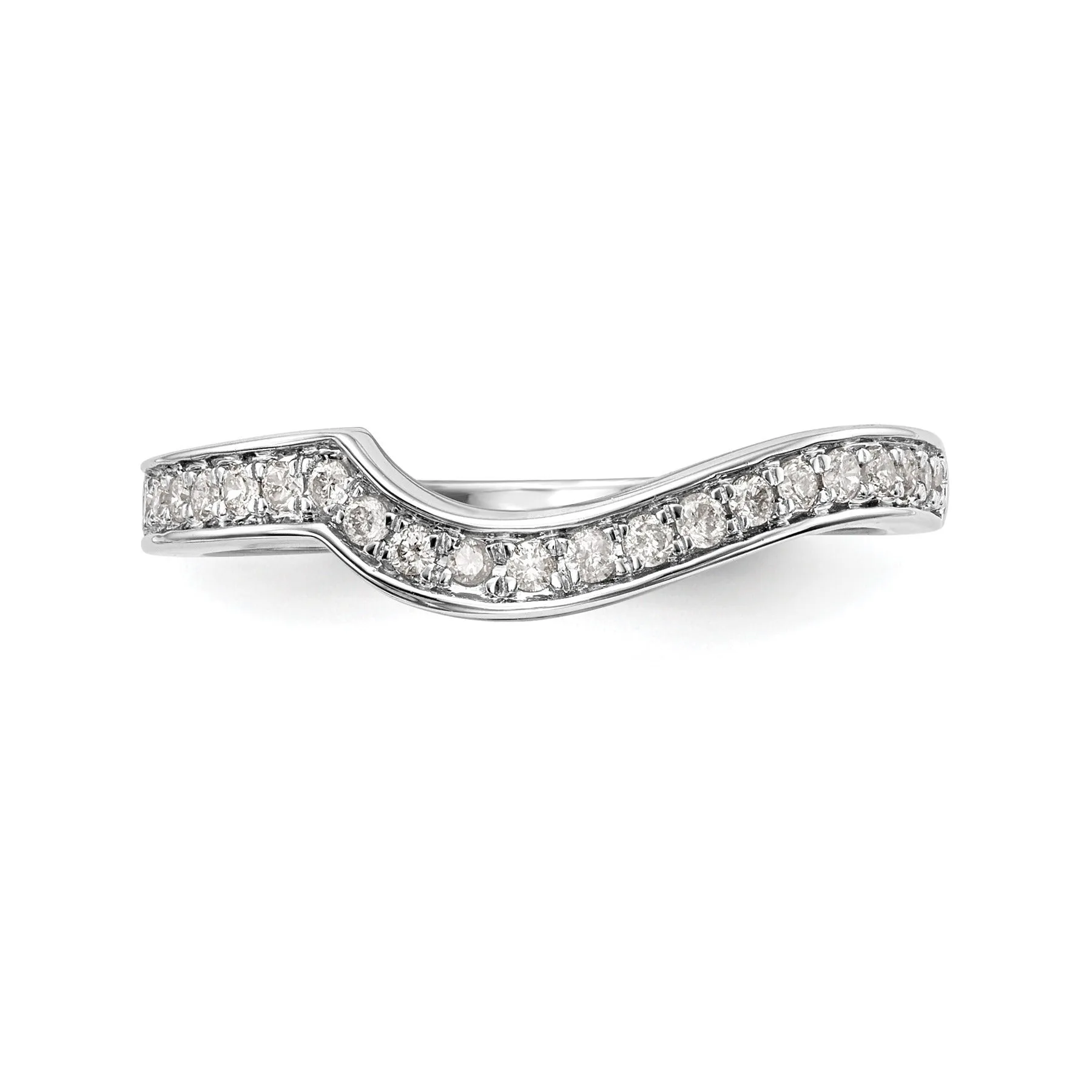 Solid 14k White Gold Lab Grown Diamond Wedding Ring 0.2 Ct sold by Zulily product image thumbnail 3