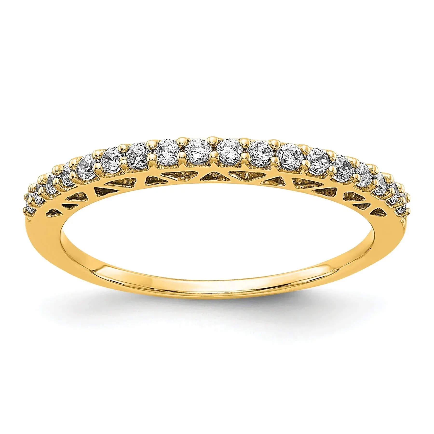 14k Gold Lab Grown Diamond Wedding Band 0.25 Ct sold by Zulily product image thumbnail 4