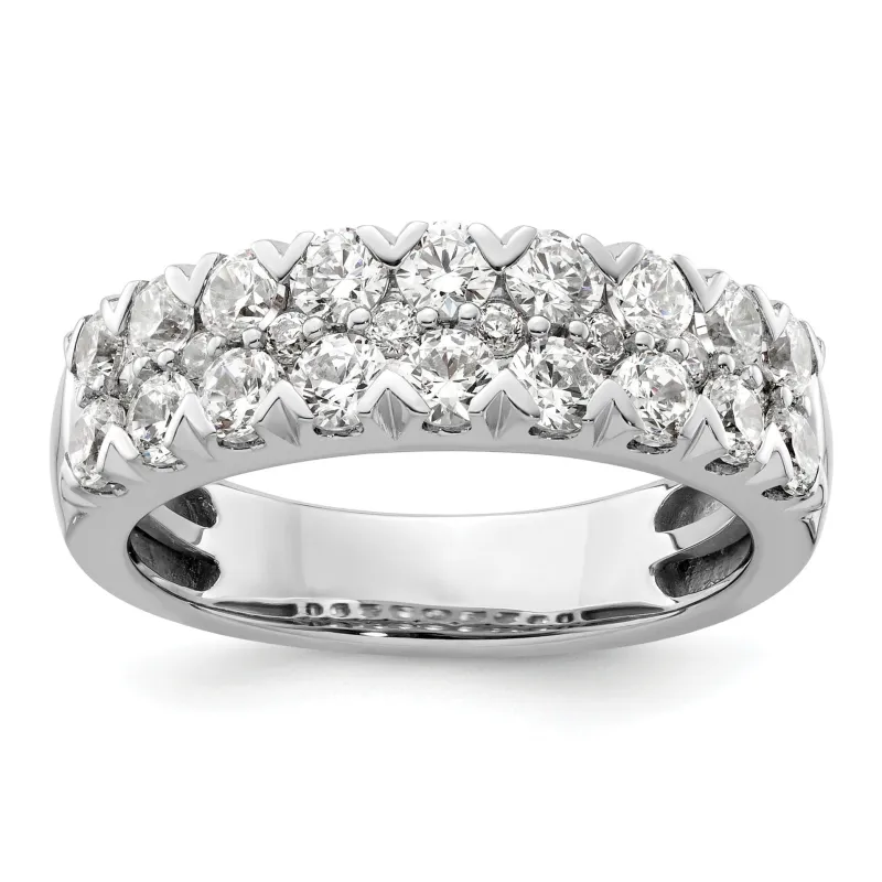14K White Gold Lab Grown Round Diamond Wedding Ring 1.5 Ct made by Zulily