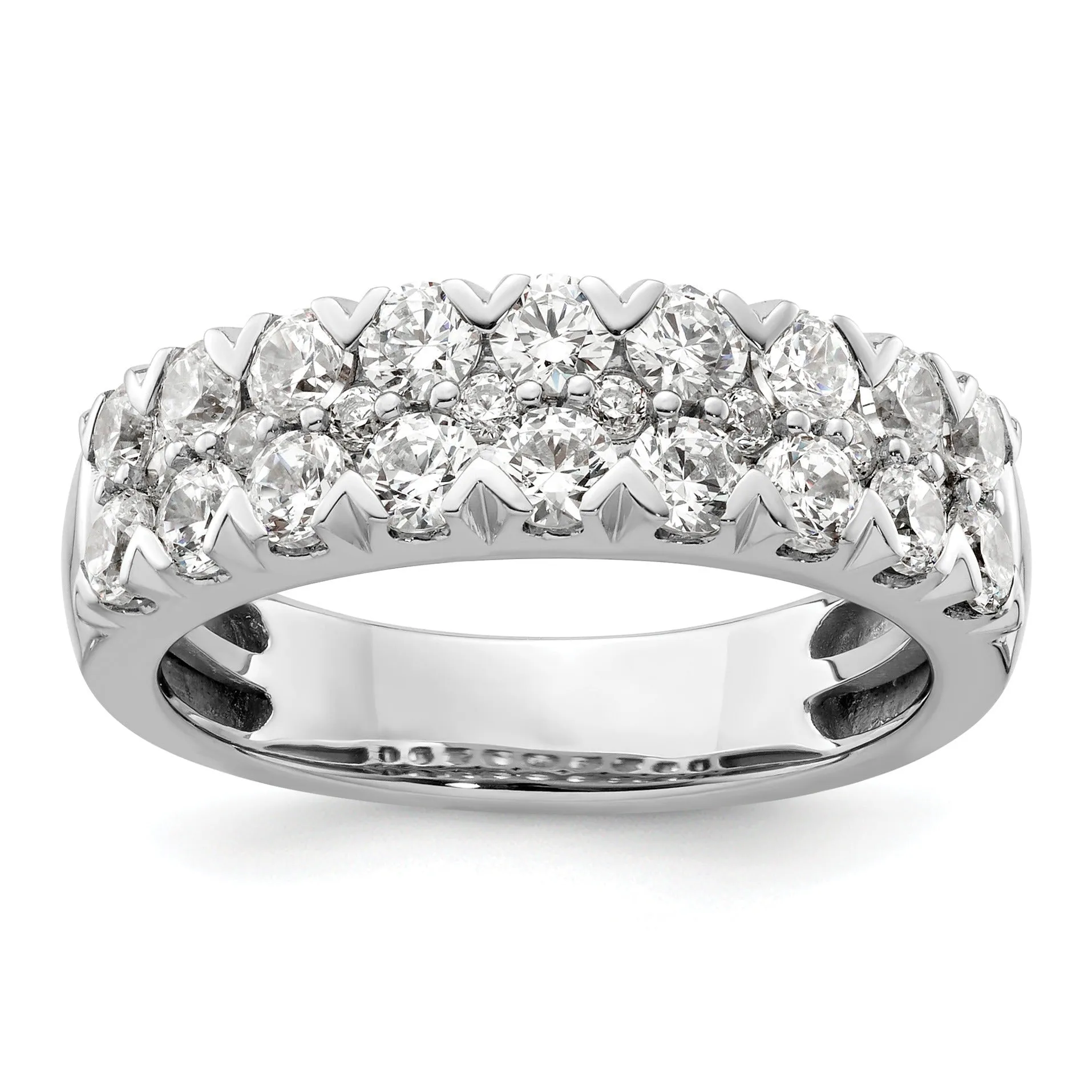 14K White Gold Lab Grown Round Diamond Wedding Ring 1.5 Ct sold by Zulily