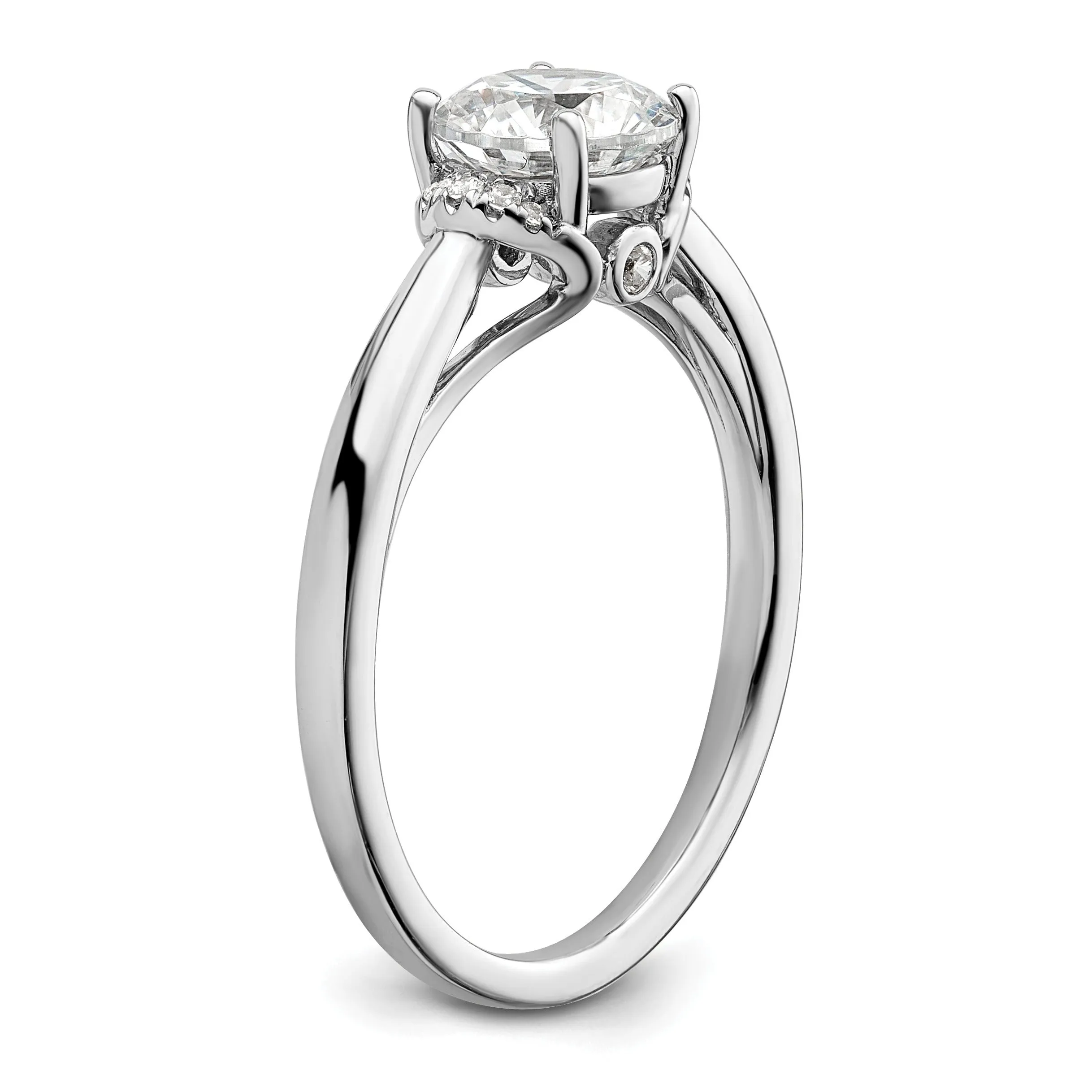 14k White Gold Lab Grown Diamond Round Semi Mount Solitaire Ring 1 Ct sold by Zulily product image thumbnail 4