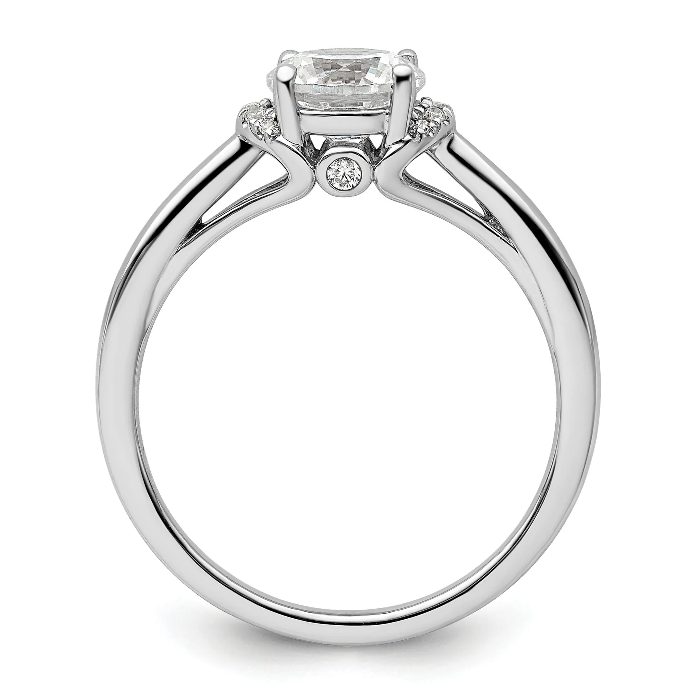 14k White Gold Lab Grown Diamond Round Semi Mount Solitaire Ring 1 Ct sold by Zulily product image thumbnail 5