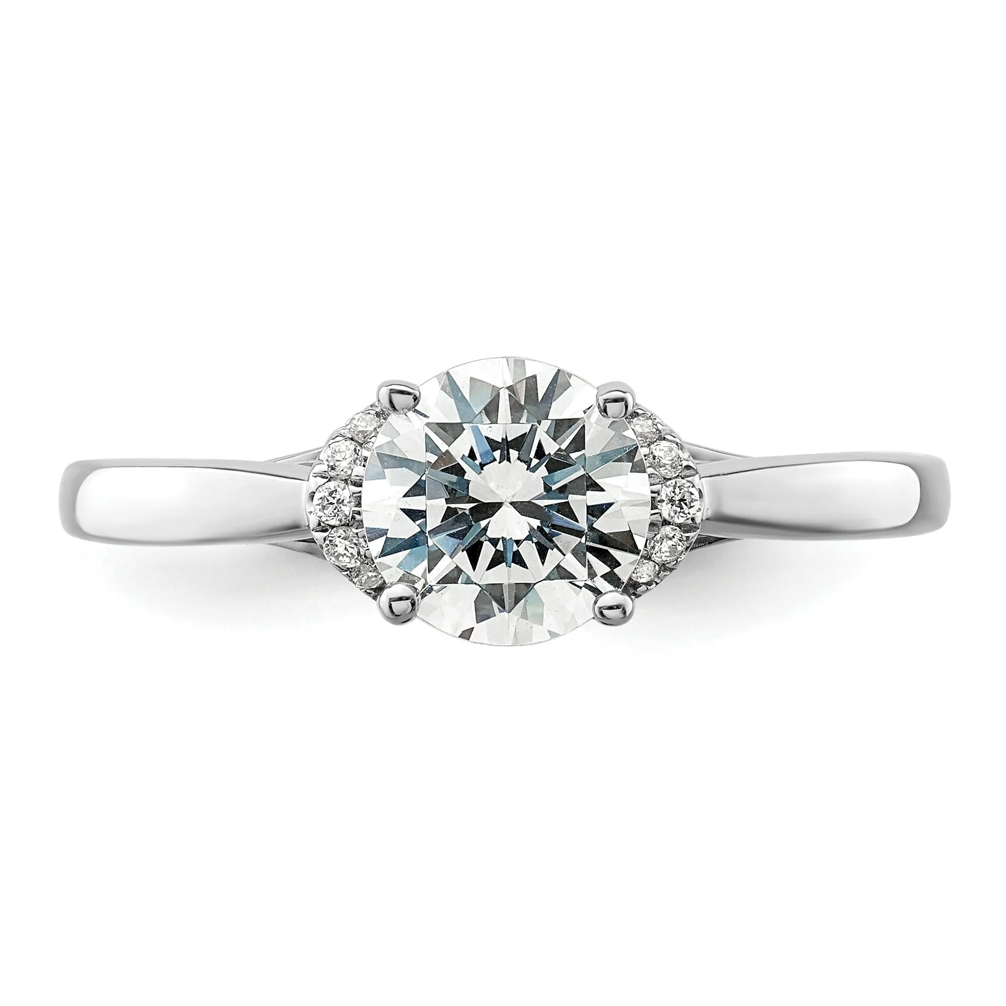 14k White Gold Lab Grown Diamond Round Semi Mount Solitaire Ring 1 Ct sold by Zulily product image thumbnail 3