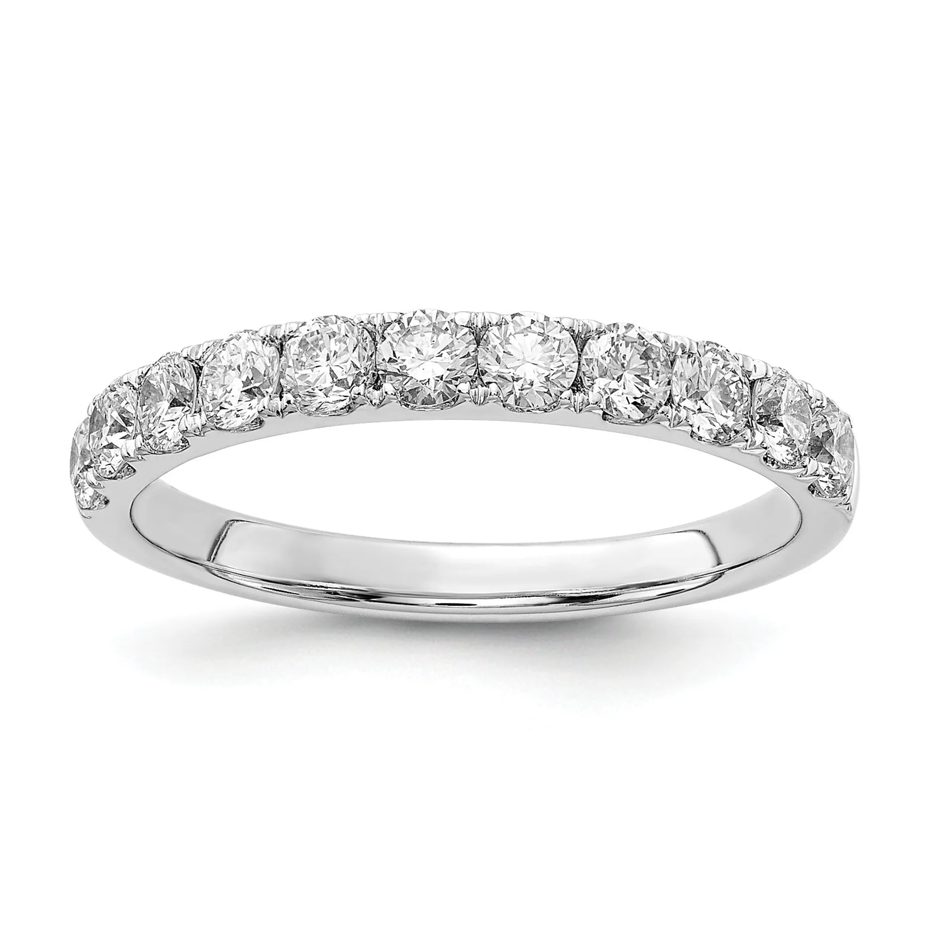 14k White Gold Lab Grown Diamond Wedding Bands sold by Zulily