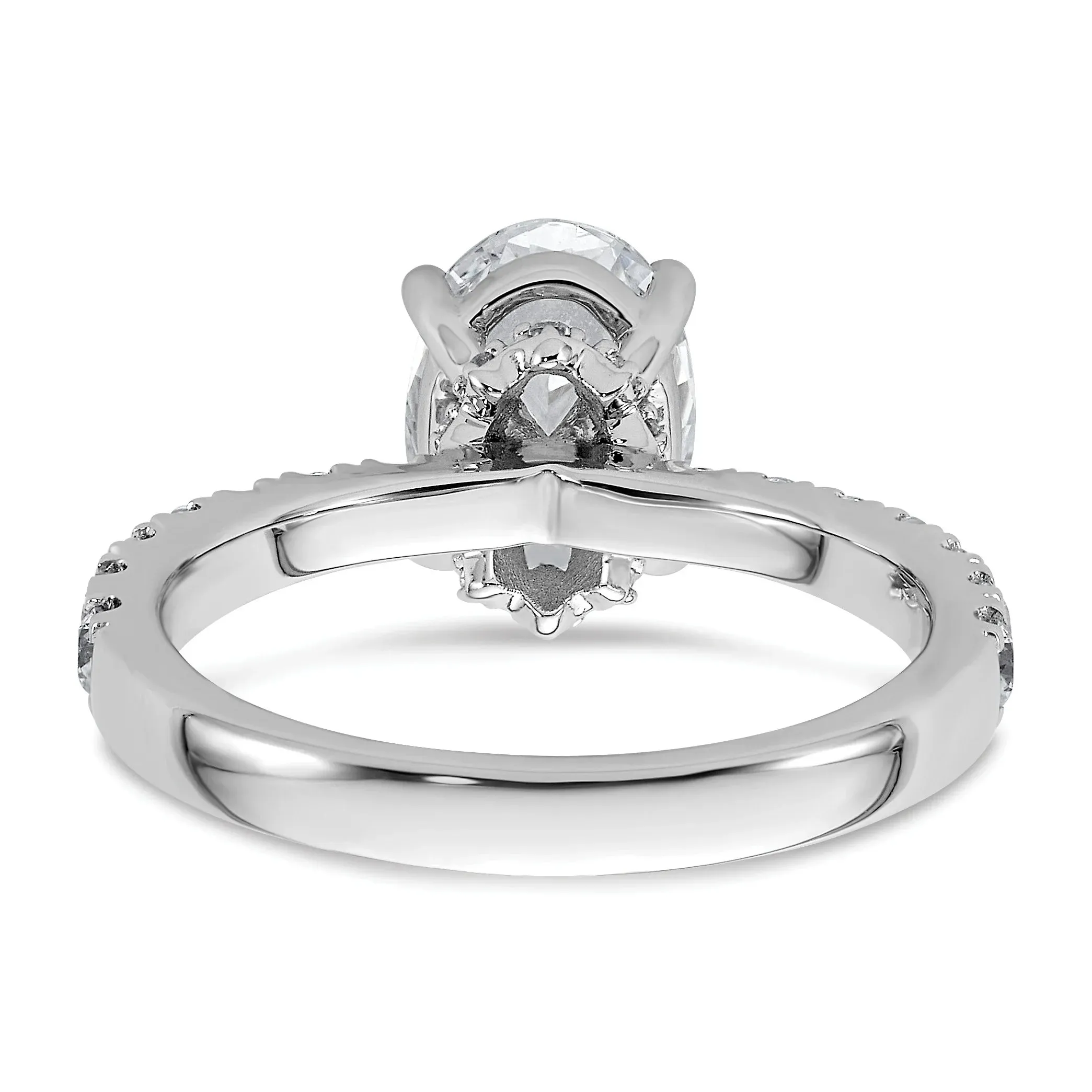 14K White Gold Lab Grown Diamond Oval Engagement Ring sold by Zulily product image thumbnail 5