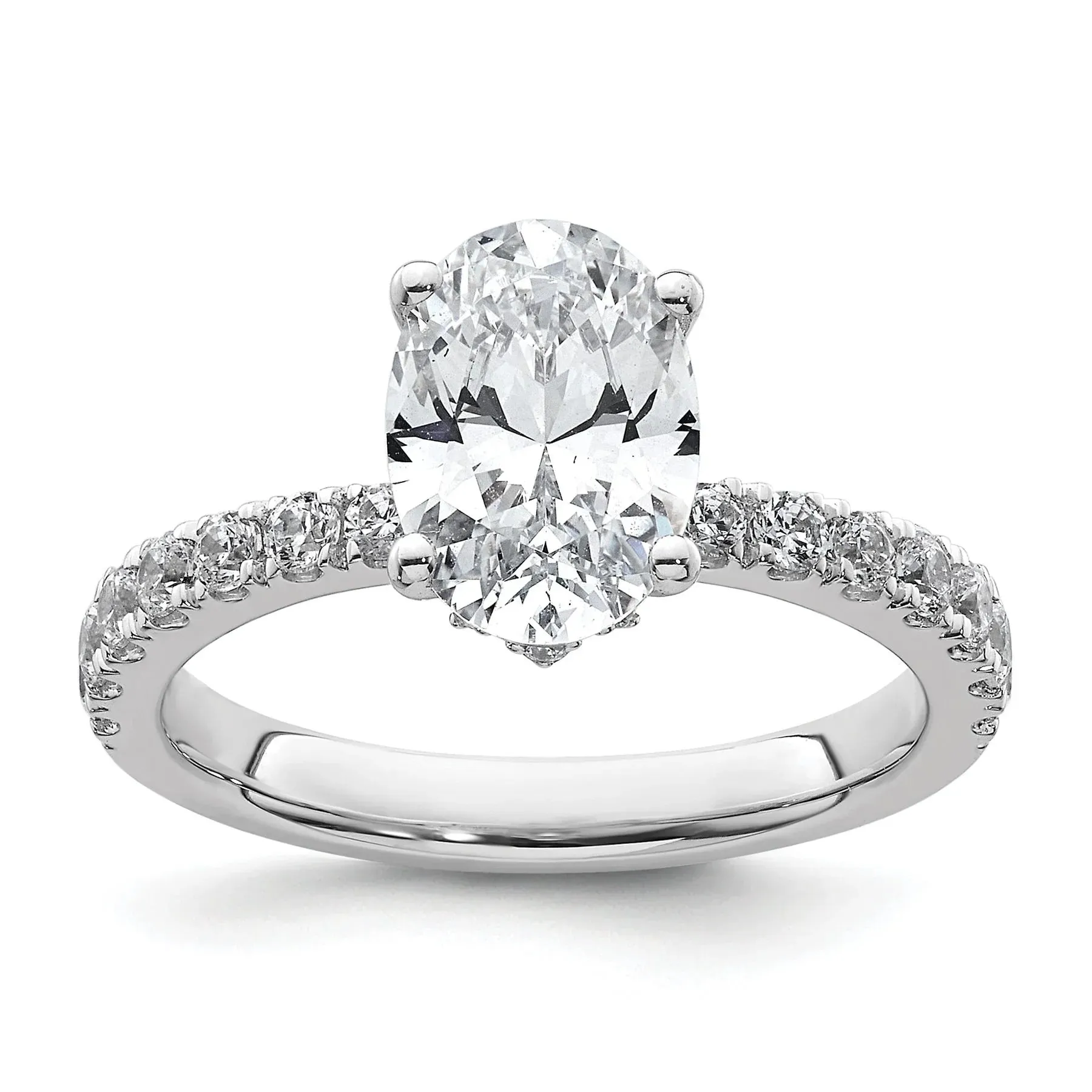 14K White Gold Lab Grown Diamond Oval Engagement Ring sold by Zulily